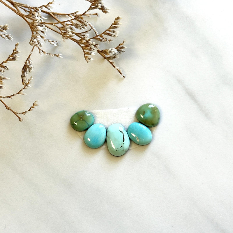 Small Mixed Mixed Lone Mountain Turquoise, Set of 5 Background