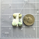 Small Light Yellow Mixed Crescent Lake Variscite, Set of 4 Dimensions