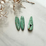 Large Mint Green Mixed Crescent Lake Variscite, Set of 3 Background