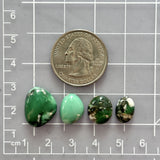 Small Mixed Mixed Broken Arrow Variscite, Set of 4 Dimensions