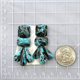 Small Ocean Blue Mixed Yungai Turquoise, Set of 10 Dimensions