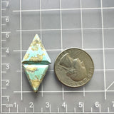 Medium Sky Blue Triangle Number 8 Turquoise, Set of 2 Dimensions