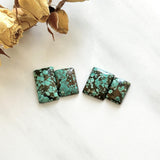 Medium Bamboo Green Bar Bamboo Mountain Turquoise, Set of 4 Background
