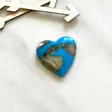 Large Sky Blue Heart Ithaca Peak Turquoise Background