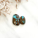 Large Sky Blue Freeform Royston Turquoise, Set of 2 Background