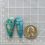 Large Sky Blue Freeform Ithaca Peak Turquoise, Set of 2 Dimensions