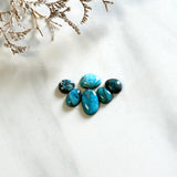 Small Sky Blue Mixed Fox Turquoise, Set of 5 Background