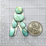 Small Sky Blue Mixed Carico Lake Turquoise, Set of 6 Dimensions