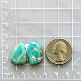 Medium Sky Blue Mixed Royston Turquoise, Set of 2 Dimensions