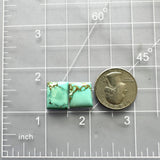 Small Sky Blue Bar Namtso Lake Turquoise, Set of 2 Dimensions