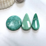 Large Mint Green Mixed Crescent Lake Variscite, Set of 3 Background