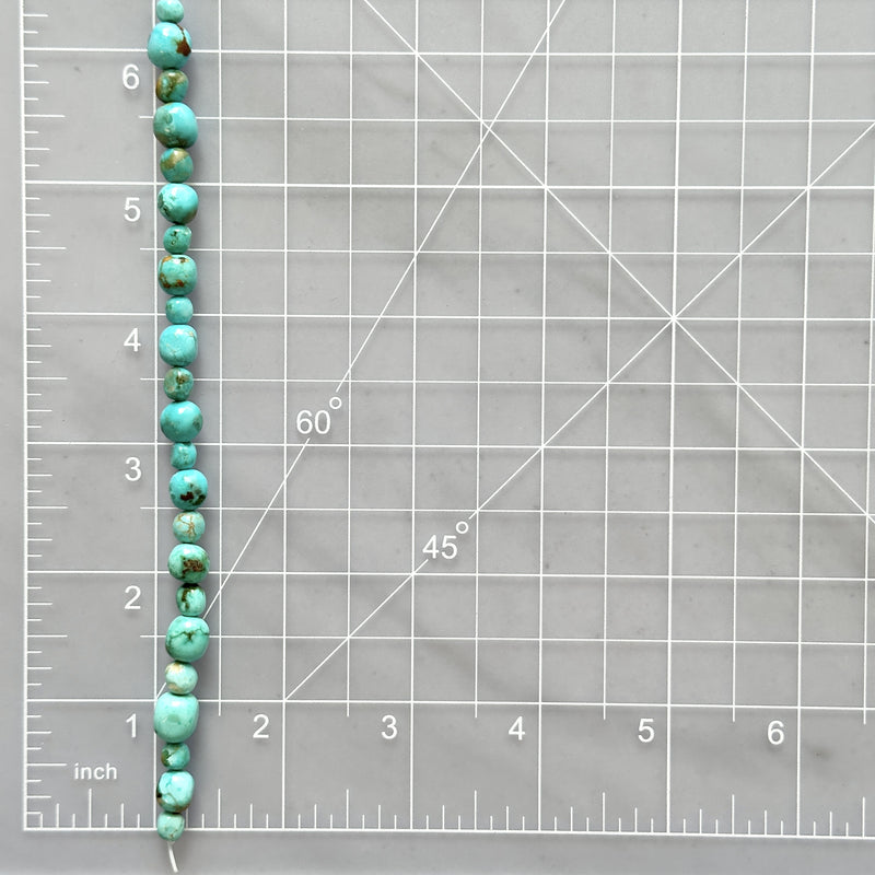 Sky Blue Fox Turquoise Nugget Beads Dimensions