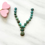 Small Mint Green Mixed Lone Mountain Turquoise, Set of 17 Background