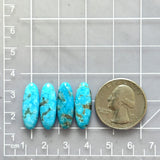 Small Sky Blue Surfboard Kingman Turquoise, Set of 4 Dimensions