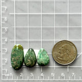 Medium Sea Green Mixed Broken Arrow Variscite, Set of 3 Dimensions