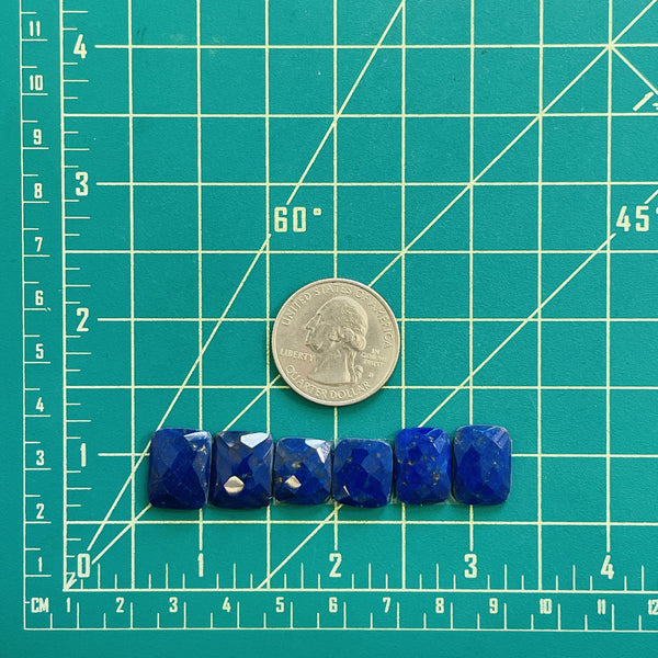 Small Deep Blue Cushion Lapis Lazuli, Set of 6 Dimensions