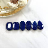 Small Deep Blue Mixed Lapis Lazuli, Set of 6 Background