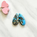 Large Sky Blue Teardrop Ithaca Peak Turquoise, Set of 2 Background