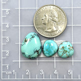 Small Sky Blue Freeform Carico Lake Turquoise, Set of 3 Dimensions