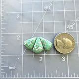 Small Mint Green Teardrop Namtso Lake Turquoise, Set of 3 Dimensions