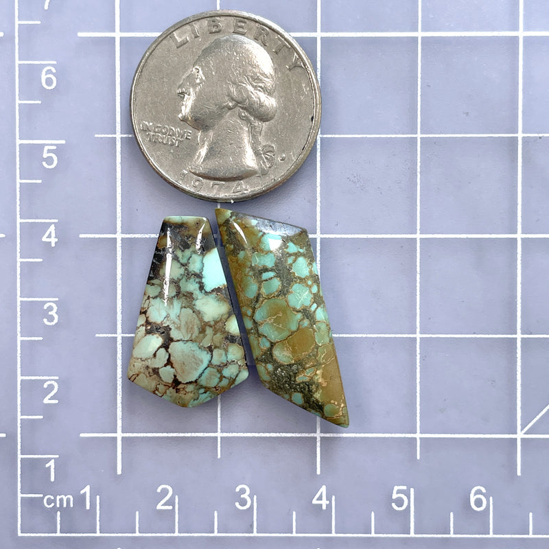 Medium Sky Blue Mixed Treasure Mountain Turquoise, Set of 2 Dimensions