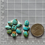 Small Sky Blue Mixed Mixed Turquoise, Set of 11 Dimensions