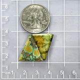 Medium Mint Green Triangle Treasure Mountain Turquoise, Set of 2 Dimensions