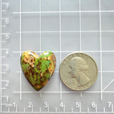Large Sea Green Heart Royston Turquoise Dimensions