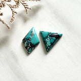 Small Sky Blue Mixed Yungai Turquoise, Set of 2 Background