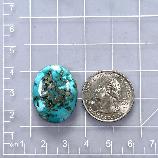 Large Sky Blue Oval Ithaca Peak Turquoise Dimensions