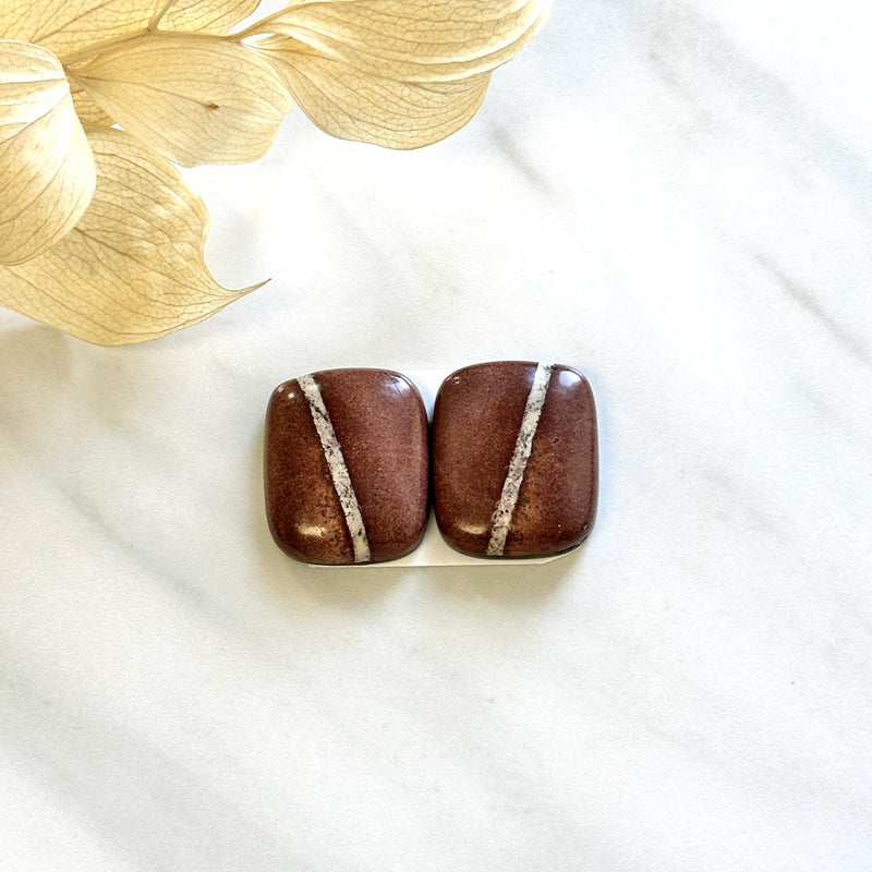 Large Red Freeform White Buffalo Dolomite, Set of 2 Background