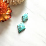 Small Sky Blue Diamond Namtso Lake Turquoise, Set of 2 Background