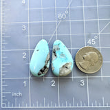 Large Sky Blue Teardrop Blue Moon Turquoise, Set of 2 Dimensions