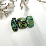 Medium Bamboo Green Mixed Bamboo Mountain Turquoise, Set of 3 Background