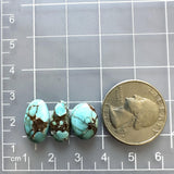 Small Sky Blue Freeform Yungai Turquoise, Set of 3 Dimensions