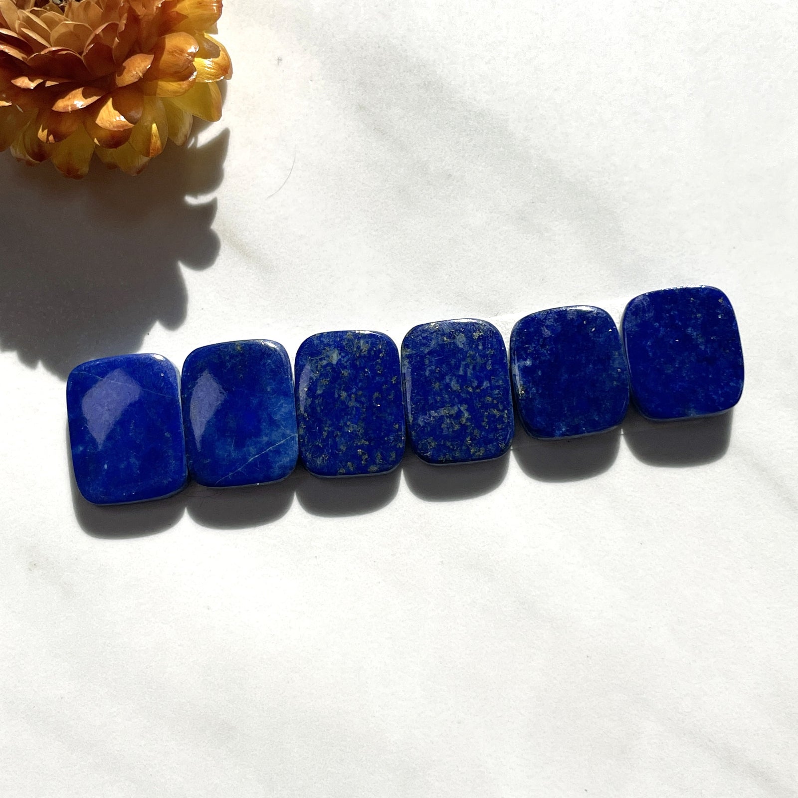 Small Deep Blue Cushion Lapis Lazuli, Set of 6 - Turquoise Moose
