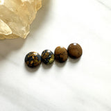 Small Earth Brown Mixed Treasure Mountain Turquoise, Set of 4 Background
