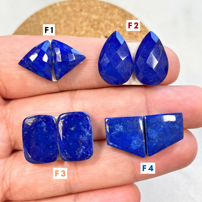 2. Medium Teardrop Lapis Lazuli, Set of 2 - 111024