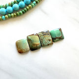 Small Mixed Bar Crescent Lake Variscite, Set of 4 Background