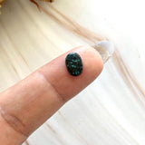 Small Deep Blue Oval Lander Blue Turquoise Background