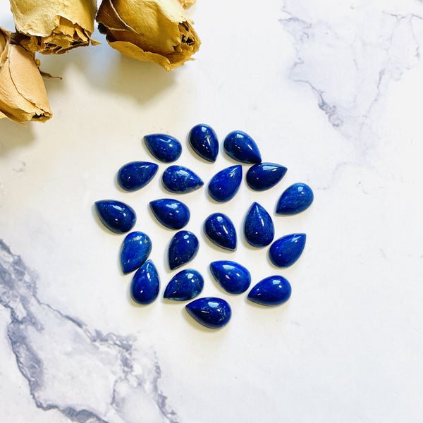 8x12mm Teardrop Lapis Lazuli, Set of 2