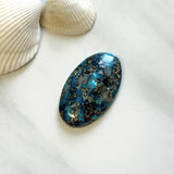 Large Ocean Blue Oval Ithaca Peak Turquoise Background