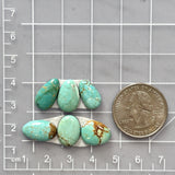 Small Sky Blue Mixed Treasure Mountain Turquoise, Set of 6 Dimensions