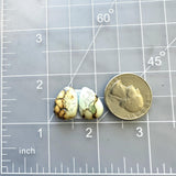Small Light Yellow Teardrop Crescent Lake Variscite, Set of 2 Dimensions