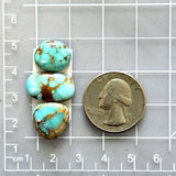 Small Sky Blue Mixed Royston Turquoise, Set of 3 Dimensions
