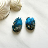 Large Ocean Blue Mixed Ithaca Peak Turquoise, Set of 2 Background