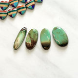 Large Mint Green Mixed Crescent Lake Variscite, Set of 4 Background