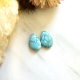 Small Sky Blue Teardrop Sonora Turquoise, Set of 2 Background