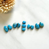 Small Sky Blue Mixed Kingman Turquoise, Set of 11 Background