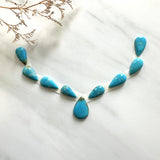 Small Sky Blue Teardrop Kingman Turquoise, Set of 9 Background